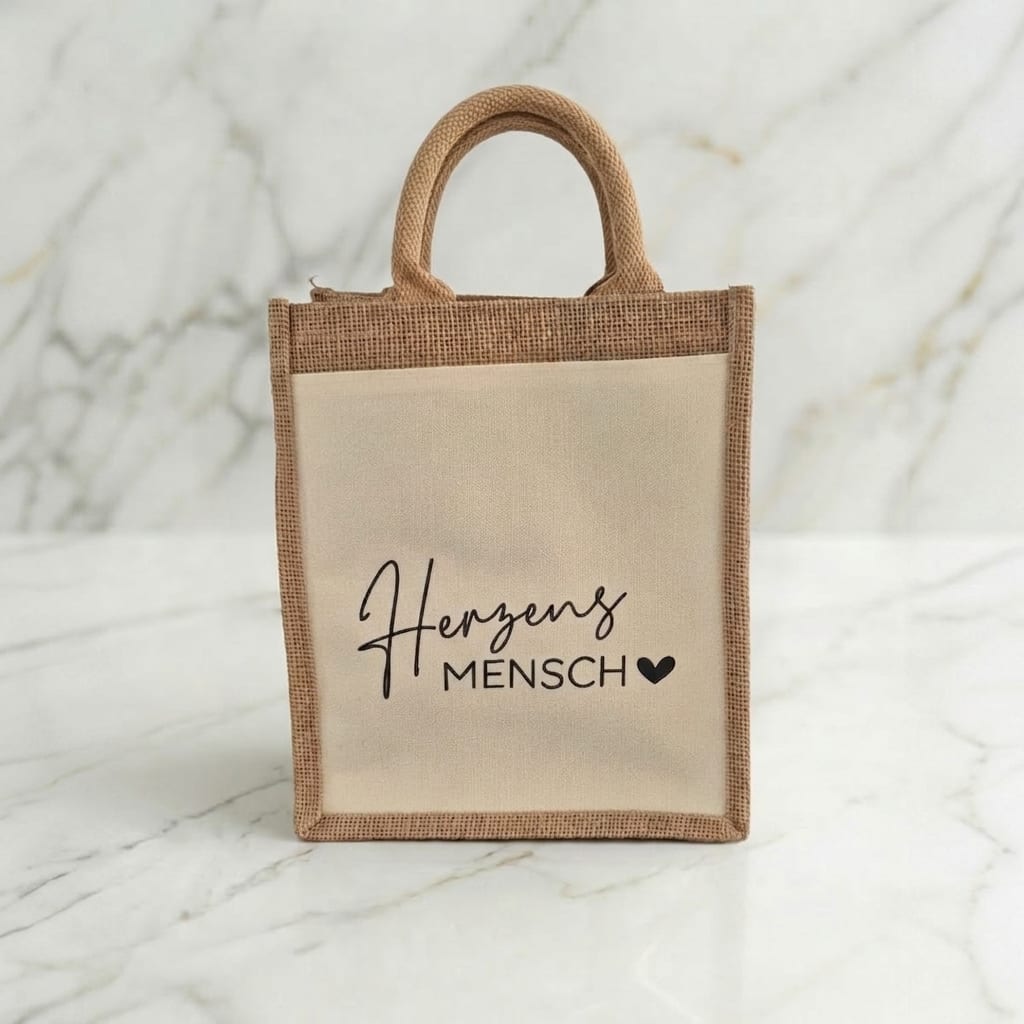 Jutetasche „Herzensmensch“