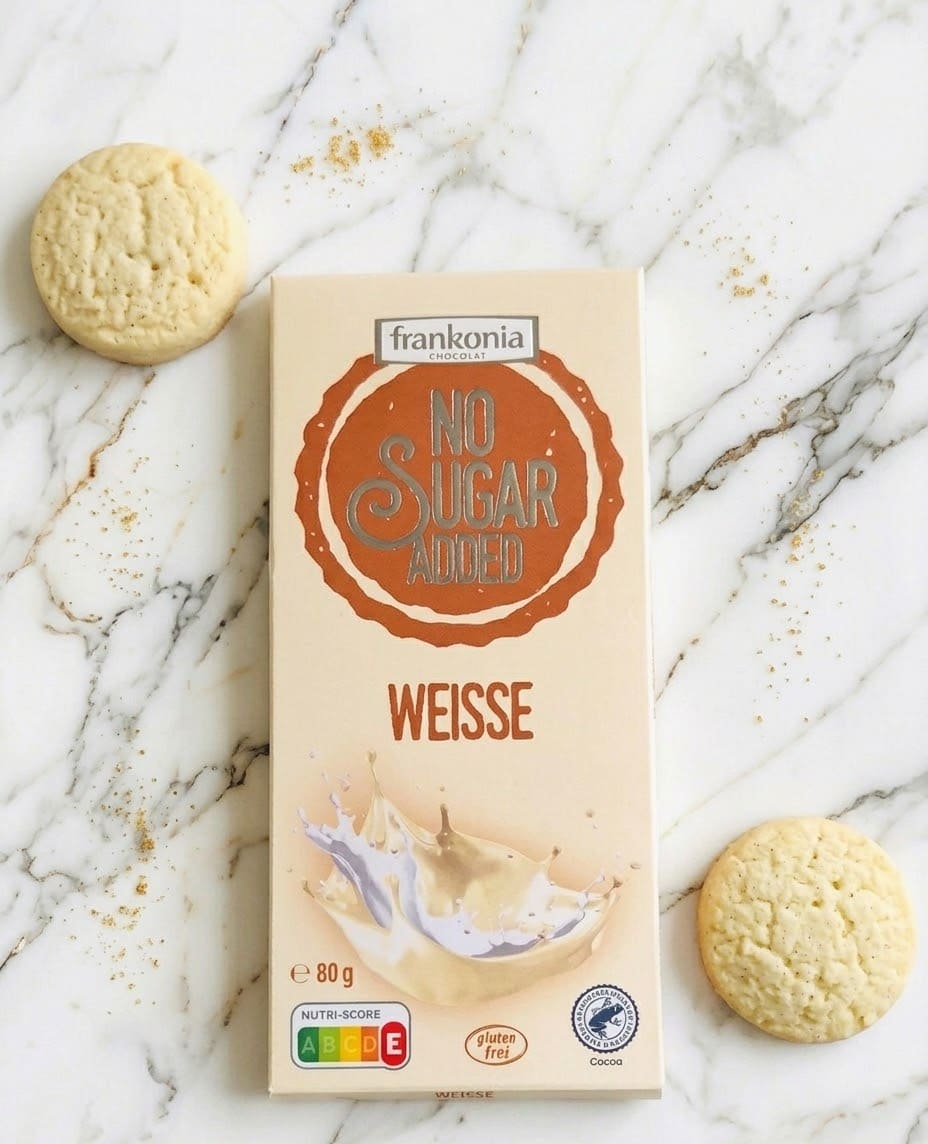 Zuckerfreie Schokolade Weiß